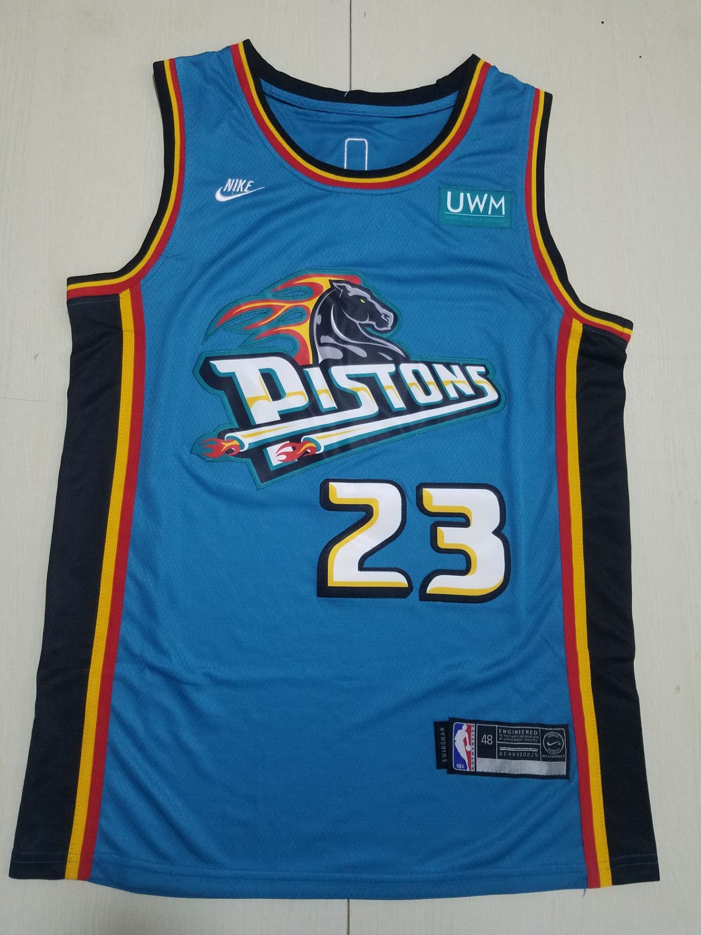 Men Detroit Pistons #23 Ivey Blue Nike 2022 NBA Jersey